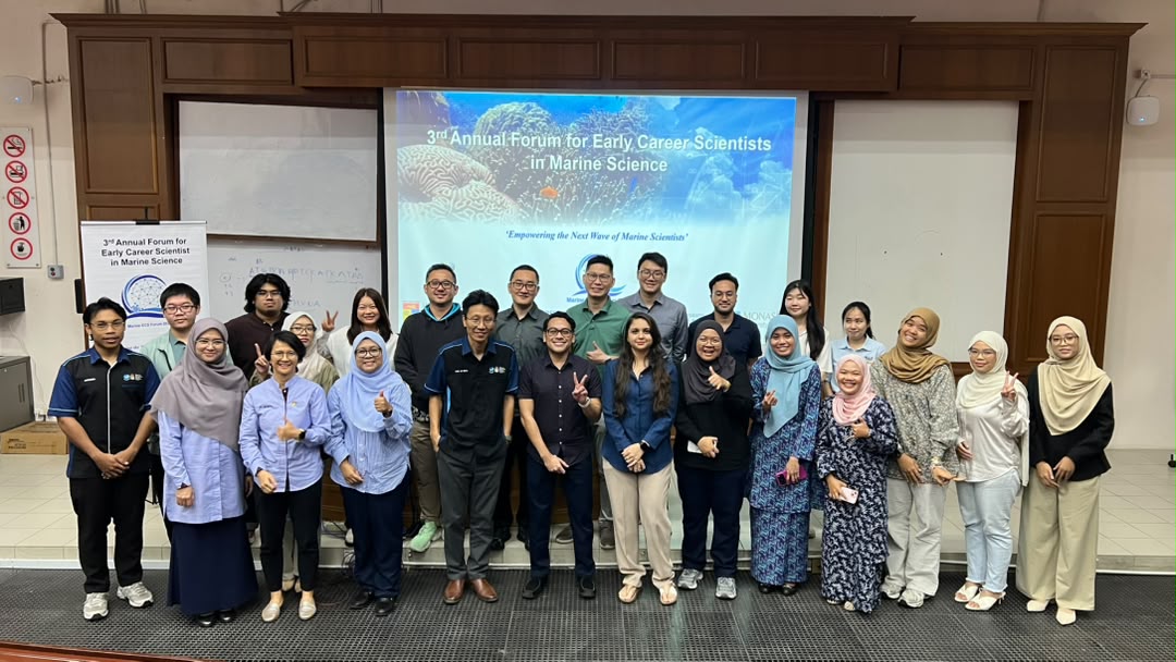 Day 1 participants of the 3rd Annual Forum for Early Career Scientists in Marine Science at UKM on 1 July 2026